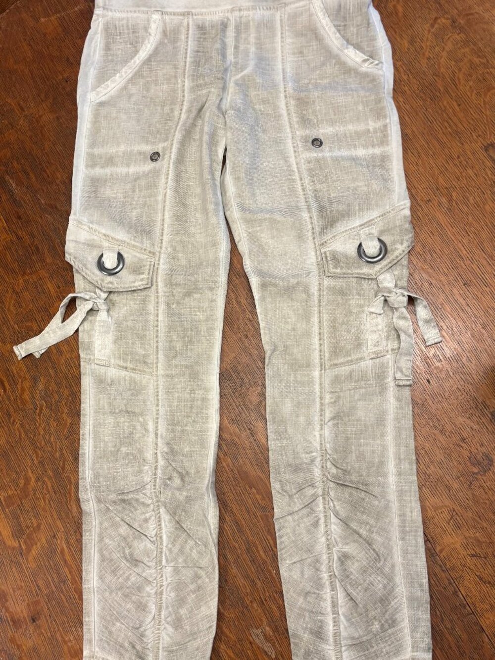 XCVI Twill Acid-washed Cargo Pants
